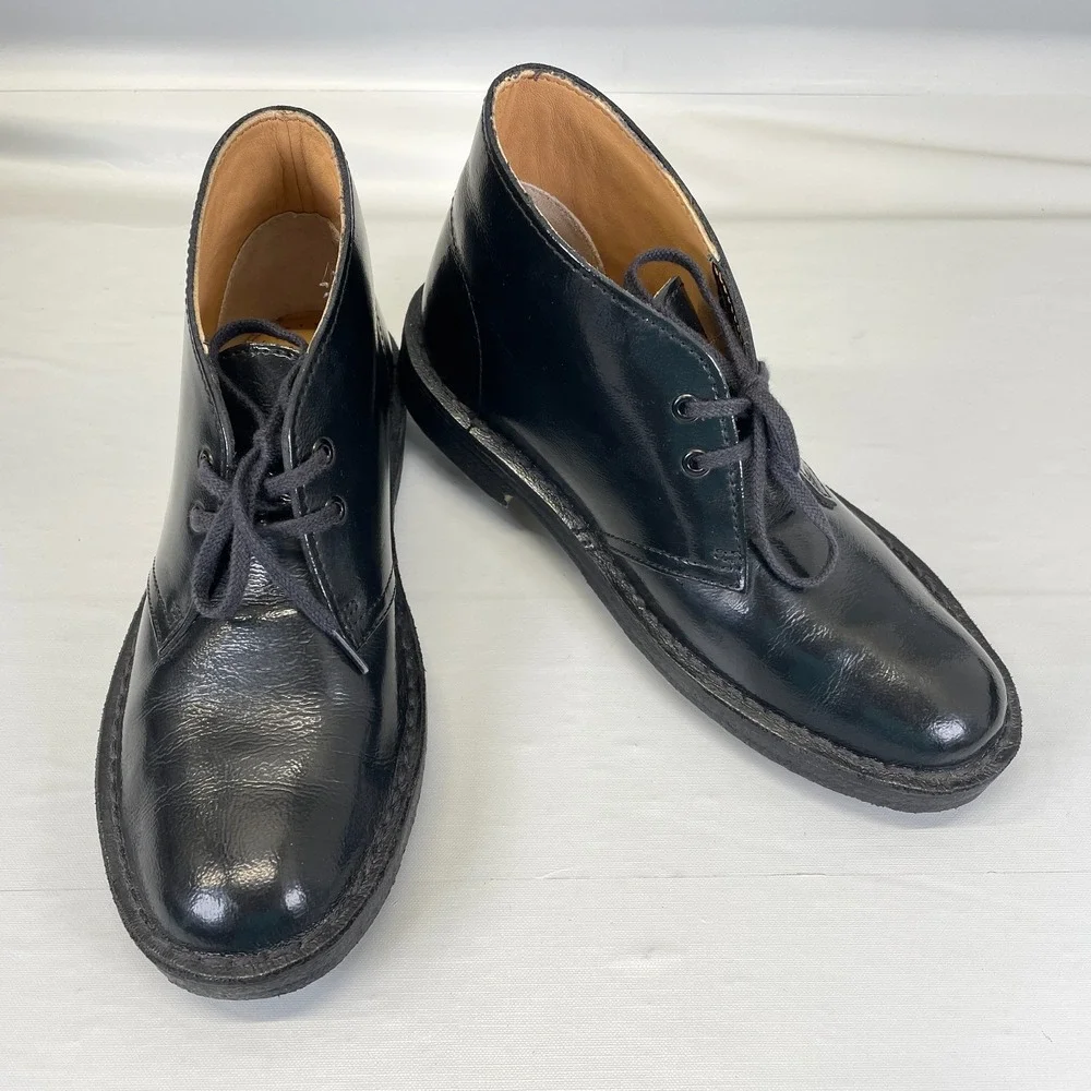 Clarks Originals Desert Boots Womens Size 6.5 M Black Leather Crepe Sole Shoes